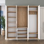 Hanah Home Soporte para el pasillo EA154 - 4498 Nogal y blanco